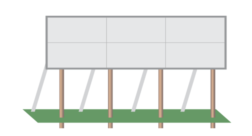 Construção de placa de outdoor no Maranhão